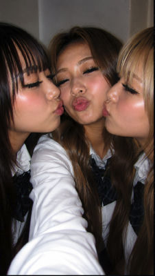 AI-generated image of a group of women in a close-up selfie