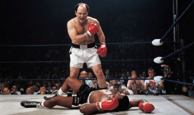 Deepfake image of Jason Alexander in a boxing ring scene