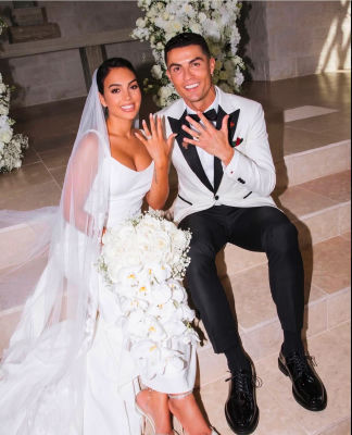 AI-generated wedding photo of Cristiano Ronaldo