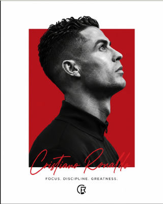 AI-generated Cristiano Ronaldo motivational poster