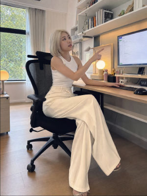 AI-generated image of an unidentified woman in a home office