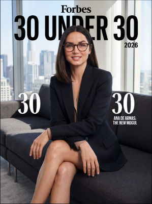 AI-generated Forbes 30 Under 30 cover featuring Ana de Armas