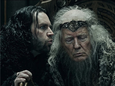 AI-generated image of Donald Trump and JD Vance styled as medieval fantasy kings