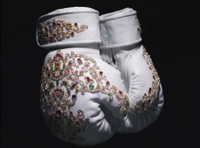 AI-generated jeweled boxing gloves