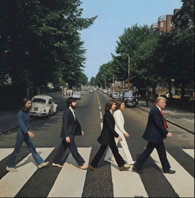 AI-generated Abbey Road parody featuring Donald Trump
