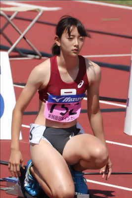 AI-generated image of a Japanese track athlete at the 86th Japan Intercollegiate Championships