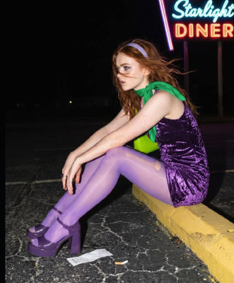 AI-generated image resembling Sadie Sink at the Starlight Diner