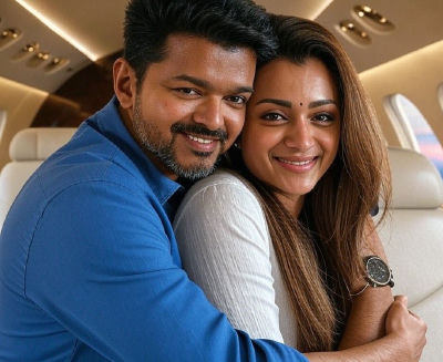 Deepfake of Vijay Chandrasekhar and Trisha Krishnan embracing in a private jet