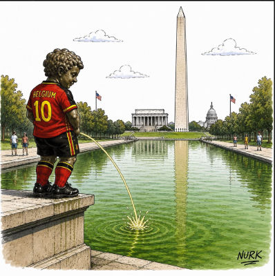 Manneken Pis at the National Mall Editorial Cartoon by NURK