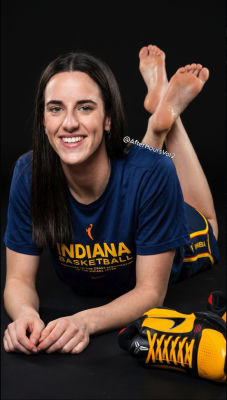 AI-generated image of Caitlin Clark in Indiana Fever photoshoot