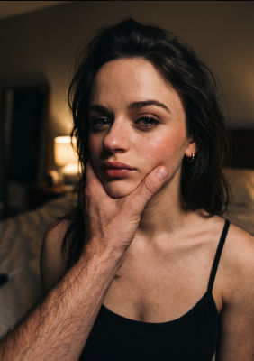 Deepfake of Joey King in a softly lit portrait