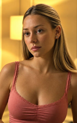 AI image detected of Ester Expósito in a pink bralette