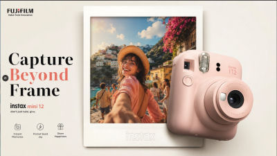 AI-generated Fujifilm instax mini 12 'Capture Beyond Frame' advertisement