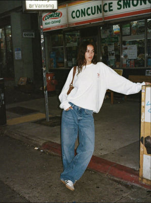 Deepfake of Irina Shayk posing on a nighttime street