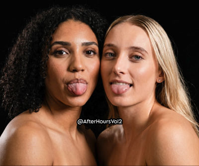 AI-generated image of Paige Bueckers and Azzi Fudd sticking their tongues out