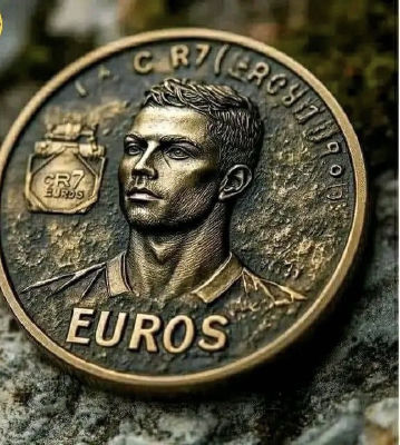 AI-generated Cristiano Ronaldo commemorative coin design
