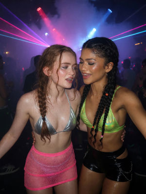 AI image detected of Zendaya and Sadie Sink at a nightclub