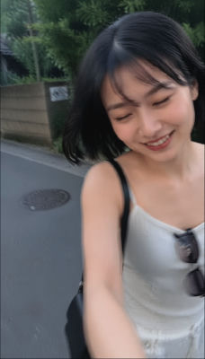 AI-generated image of a woman walking on a street