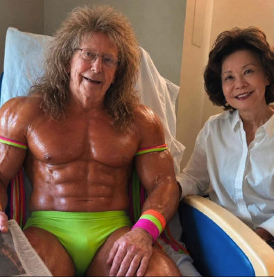 Deepfake of Mitch McConnell and Elaine Chao in a hospital bed scene
