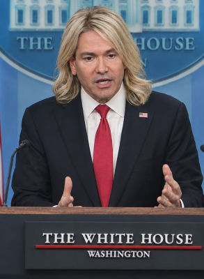 AI-generated image of Marco Rubio at White House press briefing