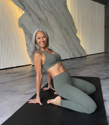 AI-generated image of a woman in a yoga pose
