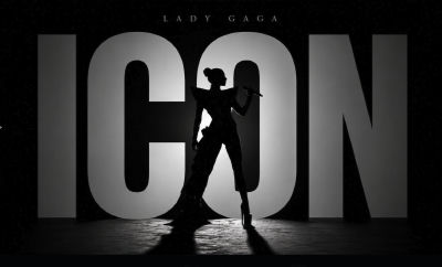 AI-generated Lady Gaga 'Icon' silhouette promotional image