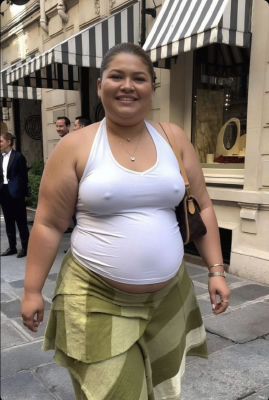 AI-generated image of Zendaya walking on a city street