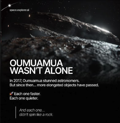 AI-generated image claiming more Oumuamua-like interstellar objects have passed