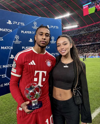Deepfake of Michael Olise holding UEFA Champions League Player of the Match award