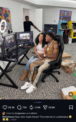 LeBron James, Gigi Hadid, Kai Cenat, Kentrell Gaulden — AI-generated (X Community Notes)