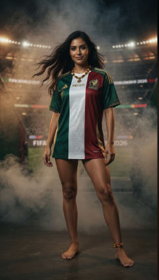 AI-generated image of a woman in Mexico World Cup 2026 jersey