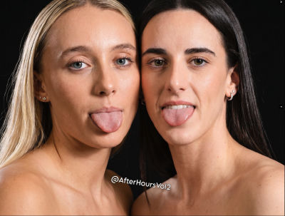 AI-generated image of Paige Bueckers and Caitlin Clark posing together