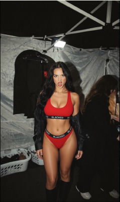 Deepfake of Paulina Krupińska modeling BLACKED-branded underwear