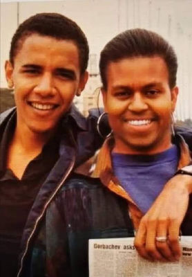 AI-generated image of Barack Obama and Michelle Obama posing together