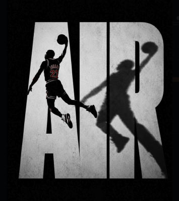 AI-generated Air Jordan silhouette dunk artwork