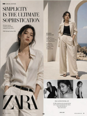AI-generated ZARA Spring Summer 2024 fashion advertisement