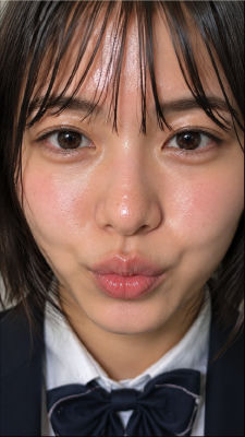 AI-generated portrait of an unidentified woman in school uniform