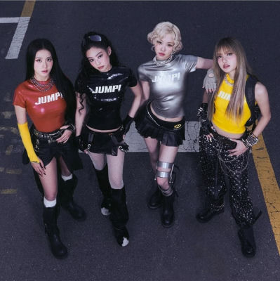 AI-generated image of Go Eun-mi and Jung Eun-chae with two others wearing 'JUMP!' tops