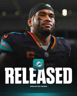 Deepfake of Tua Tagovailoa in fabricated Miami Dolphins 'RELEASED' breaking news graphic