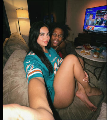 AI-generated image of IShowSpeed and women watching the Super Bowl