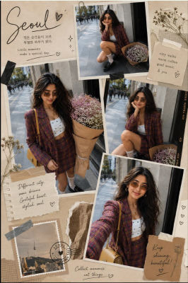 AI-generated image of a woman in Seoul street photoshoot