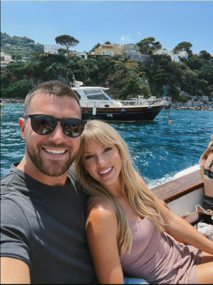 Deepfake of Travis Kelce and Taylor Swift on a boat