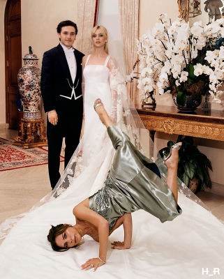 AI-generated image featuring Victoria Beckham in a wedding scene