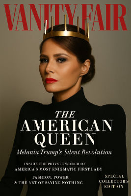 AI-generated Vanity Fair cover featuring Melania Trump as 'The American Queen'