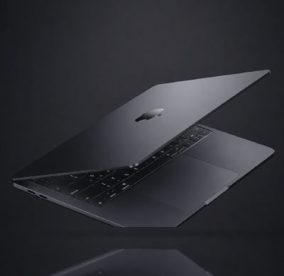 AI-generated product image of an Apple MacBook laptop