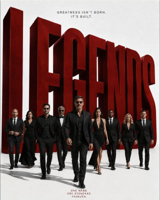 AI-generated movie poster of a group of people 