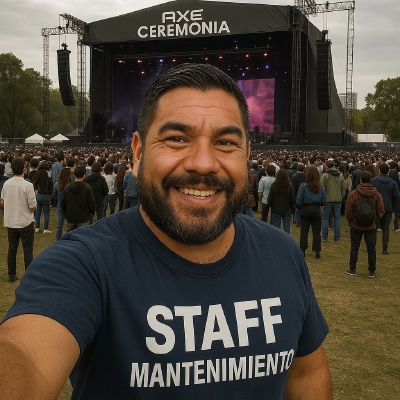 Deepfake of Jesús Hernández as AXE Ceremonia maintenance staff