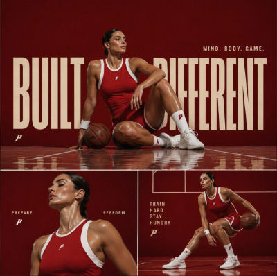 AI-generated Puma 'Built Different' basketball campaign imagery
