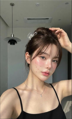 AI-generated image of woman in a selfie