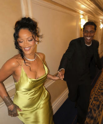 AI-generated image of Rihanna and A$AP Rocky at a formal event